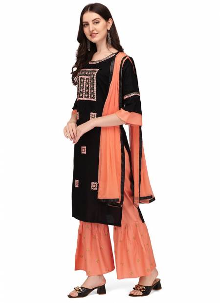 LV New Designer Cotton Daily Wear Women Salwar Suit Collection LV110-BLACK
